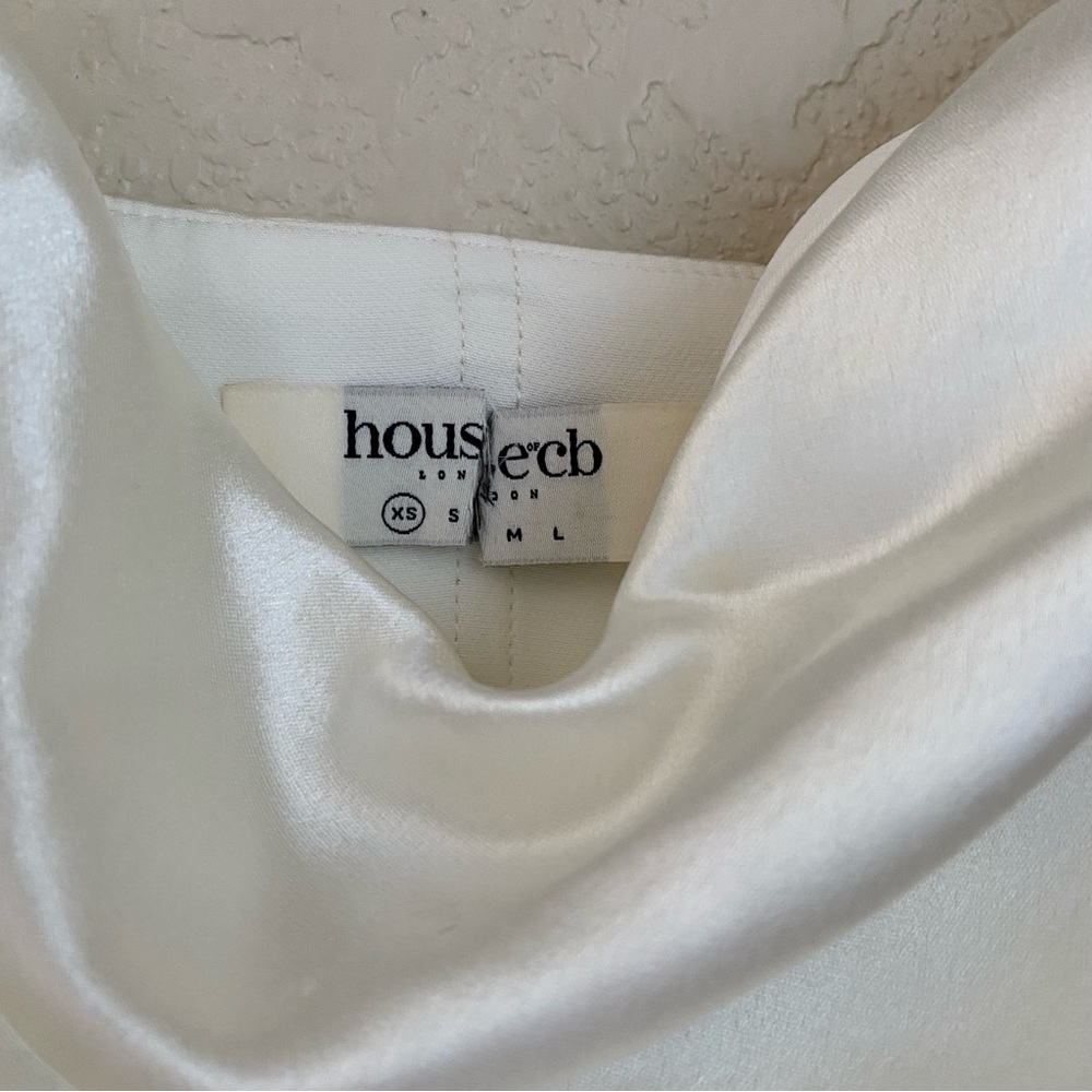 HOUSE OF CB 'Reva' Ivory Satin Balcony Corset Dress /Size XS - Picture 14 of 17